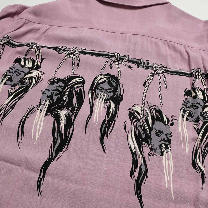 STAR OF HOLLYWOOD - HOPSACK RAYON OPEN SHIRT - SHRUNKEN HEAD - SH39705