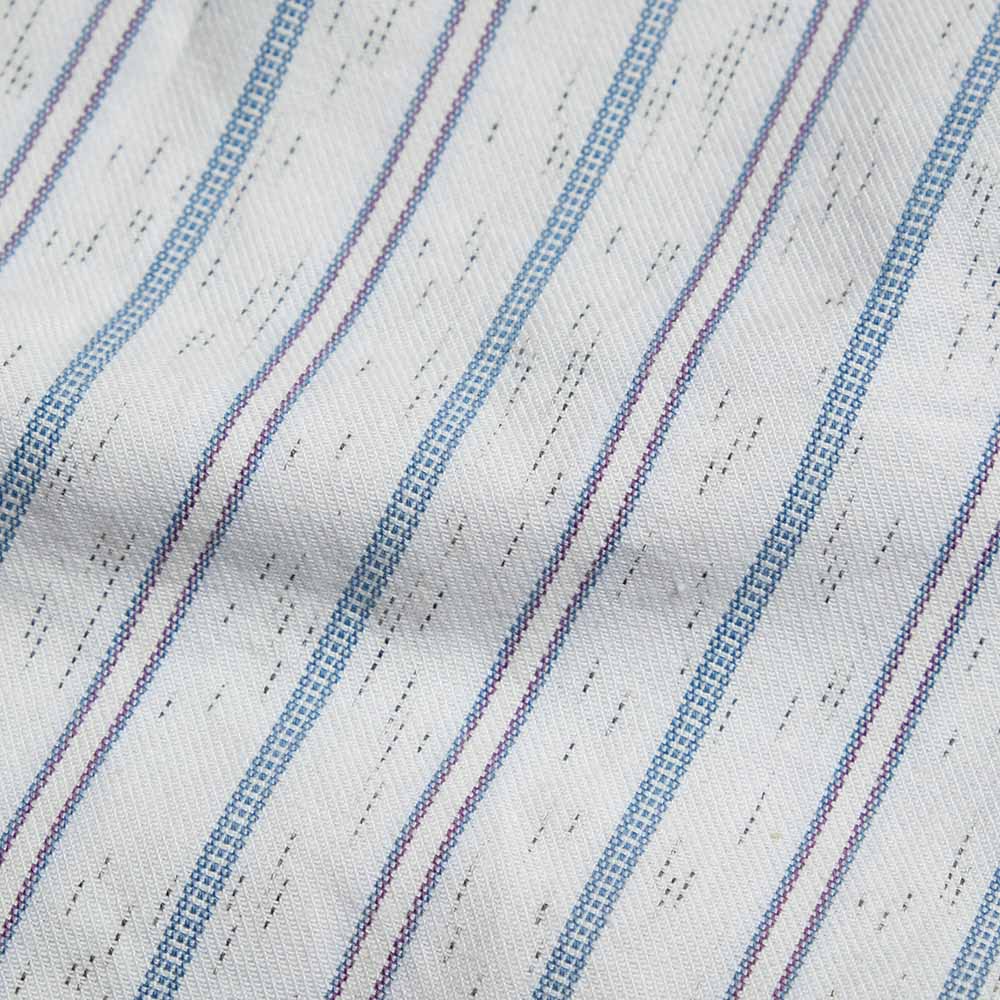 SUGAR CANE - FICTION ROMANCE - 6oz. INDIGO STRIPE WORK SHIRT - SC29671