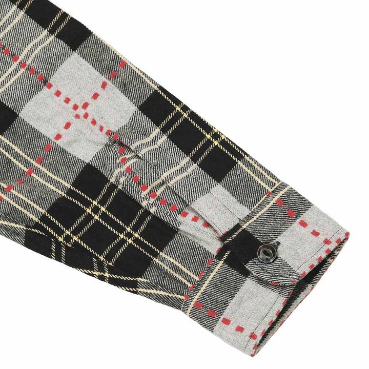 SUGAR CANE - FICTION ROMANCE DOBBY PLAID WORK SHIRT - SC29583