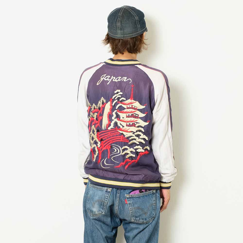 TAILOR TOYO - Acetate Souvenir Jacket - WHITE TIGER x LANDSCAPE - (AGING MODEL) - TT15545-145