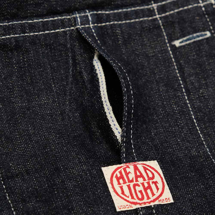 HEADLIGHT - 9.5oz. SPECIAL WEAVE DENIM DOUBLE BREASTED COAT - HD15844