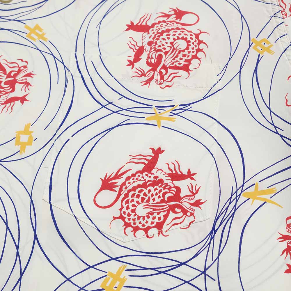 SUN SURF - S/S RAYON HAWAIIAN SHIRT - DRAGON GRID - SS39617