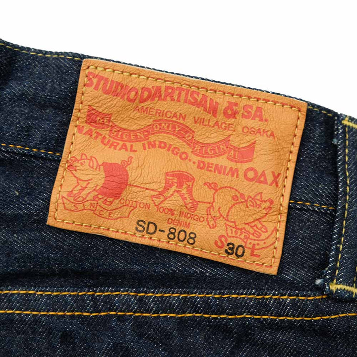 STUDIO D’ARTISAN - 15oz. Natural Indigo Relaxed Tapered Jeans - SD-808