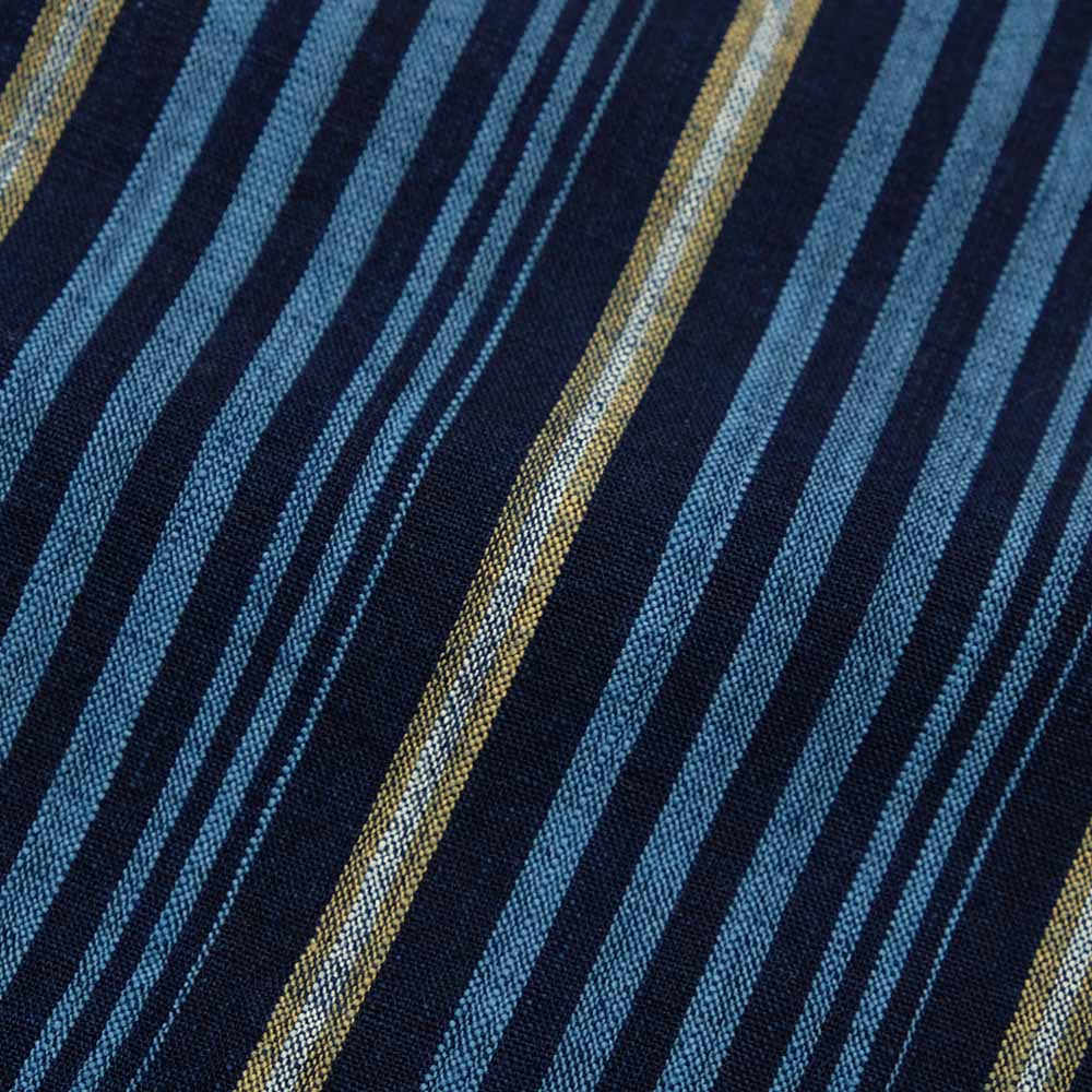 SUGAR CANE - FICTION ROMANCE - 5.5oz. INDIGO STRIPE WORK SHIRT - SC29592