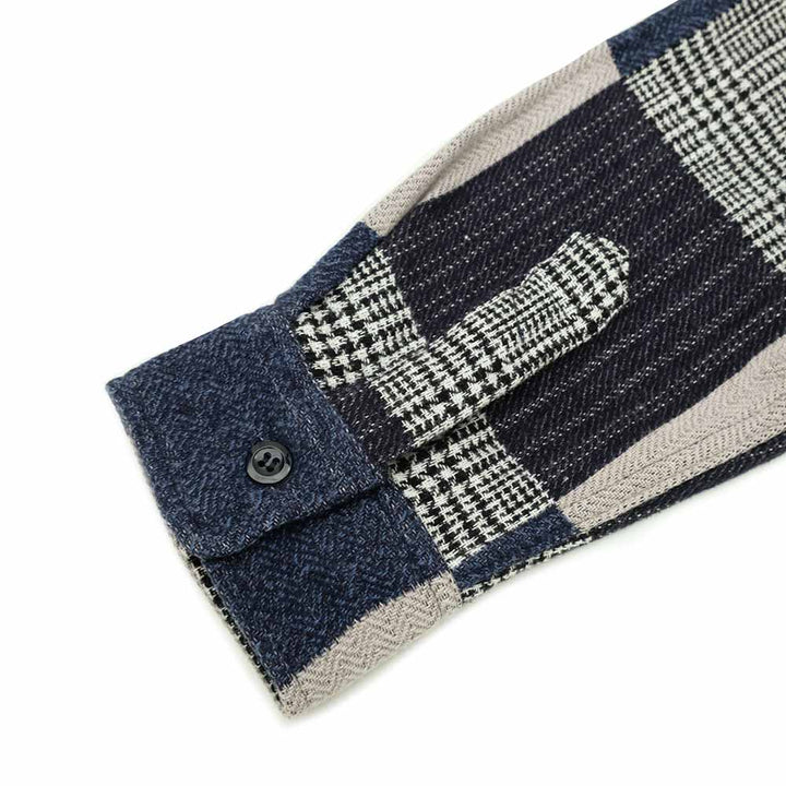 SUGAR CANE - Add Human Labor - PATCHWORK CHECK WORK SHIRT - SC29589