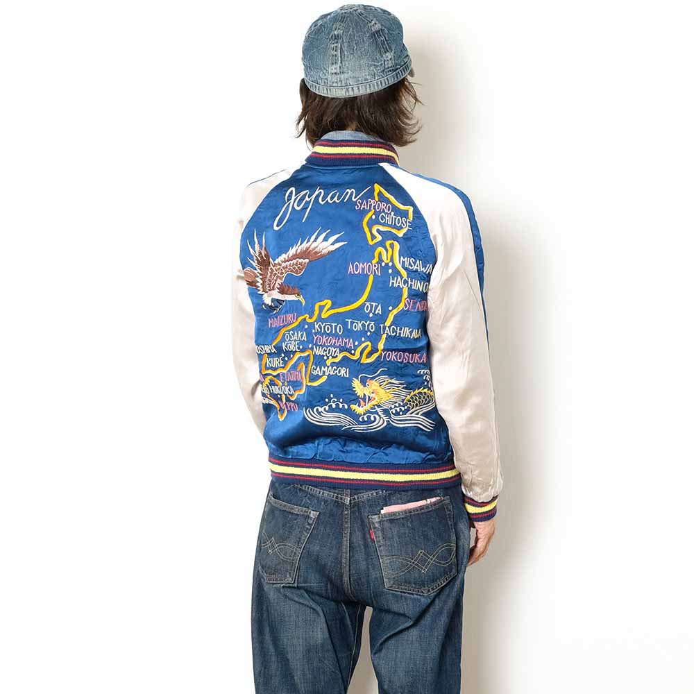 TAILOR TOYO - Acetate Souvenir Jacket - KOSHO ＆ CO. - Special Edition - EAGLE ＆ DRAGON × JAPAN MAP - TT15911-159