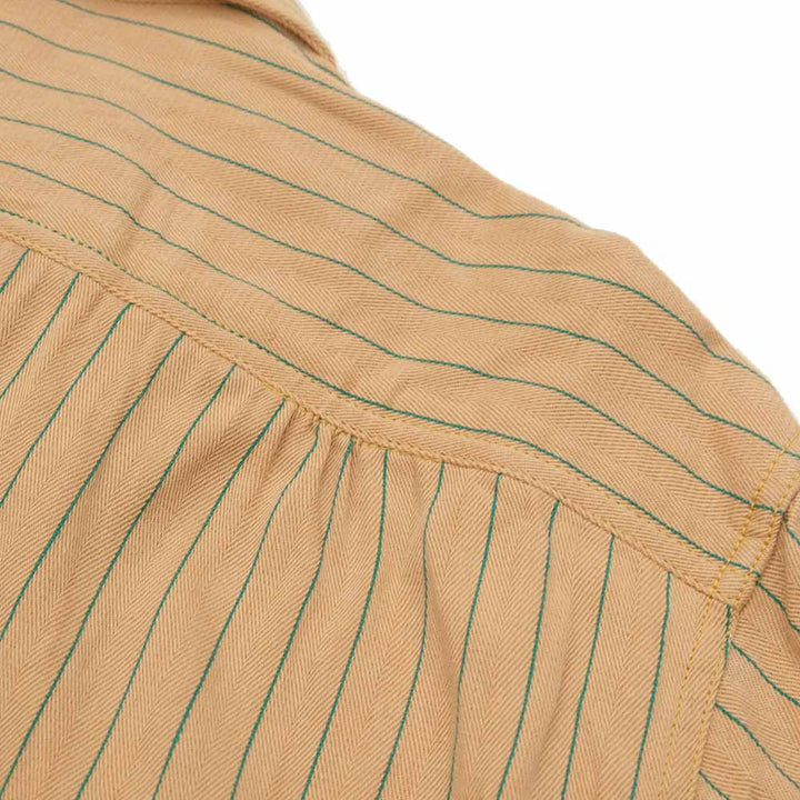 SUGAR CANE - COKE STRIPE L/S WORK SHIRT - SC28652