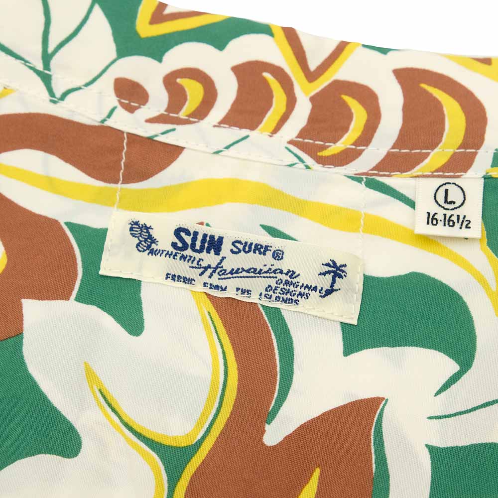 SUN SURF - RAYON HAWAIIAN SHIRT - FLOWER FIELD BORDER - SS39430