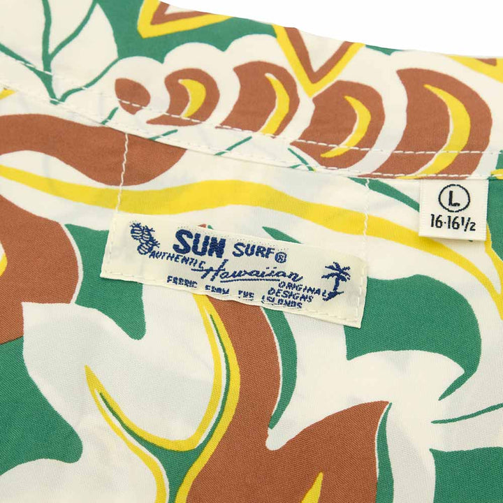 SUN SURF - RAYON HAWAIIAN SHIRT - FLOWER FIELD BORDER - SS39430