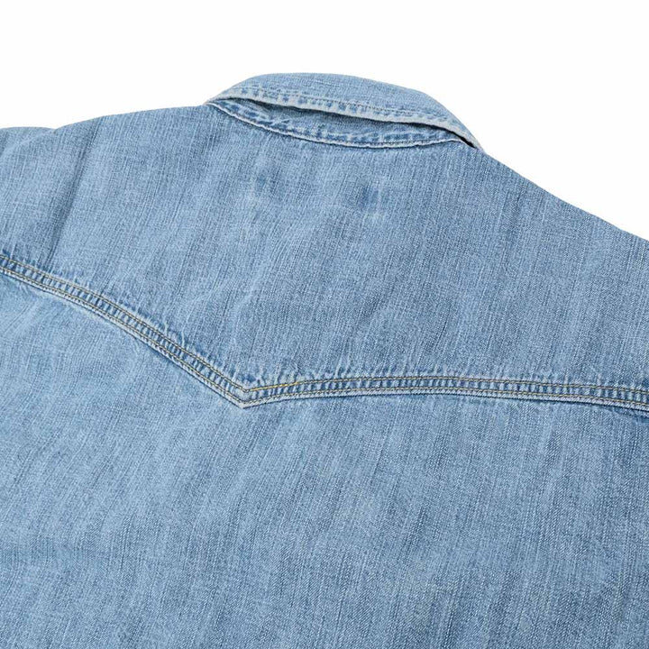 REMI RELIEF - DENIM WESTERN SHIRT - Small Flower Studs - RN2014SDP