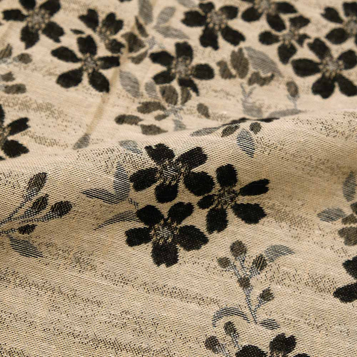 KOROMO ZAKURA - Double-weave Jacquard Gauze Cloth - Long-Sleeve Regular Shirt - Black Cherry Blossoms - SA1661