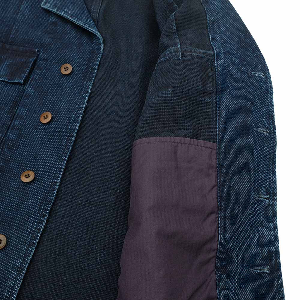 Soundman - US ARMY COMBAT JK - Delaware - Indigo Dyed Sashiko Style Dobby - 493M-655A