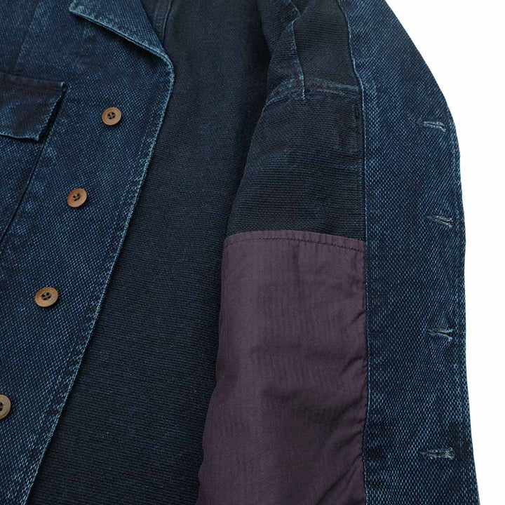 Soundman - US ARMY COMBAT JK - Delaware - Indigo Dyed Sashiko Style Dobby - 493M-655A