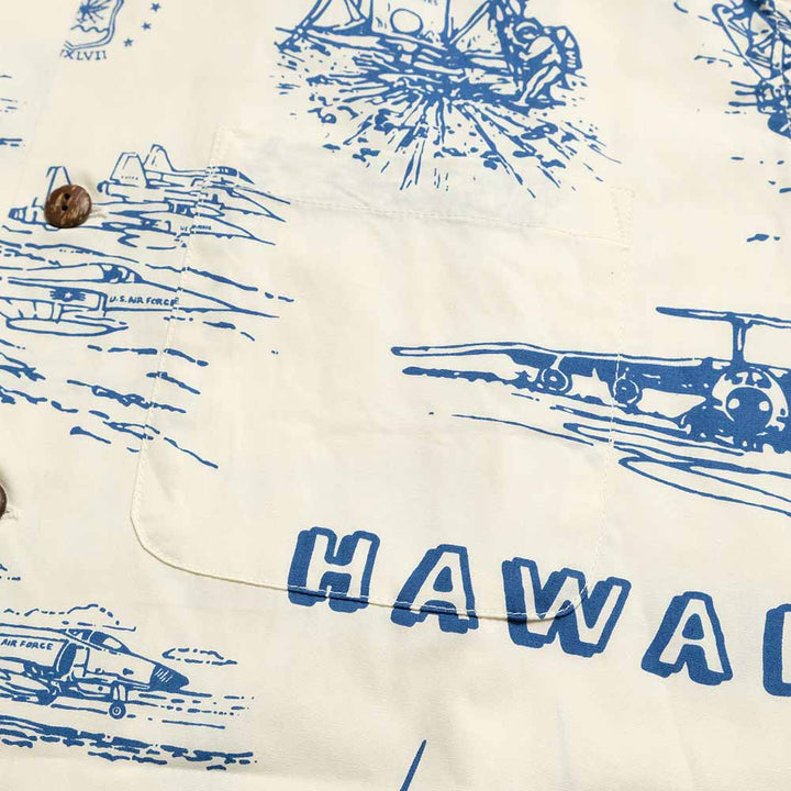 SUN SURF - COTTON BROAD HAWAIIAN SHIRT - ISLAND AVIATION - SS39698