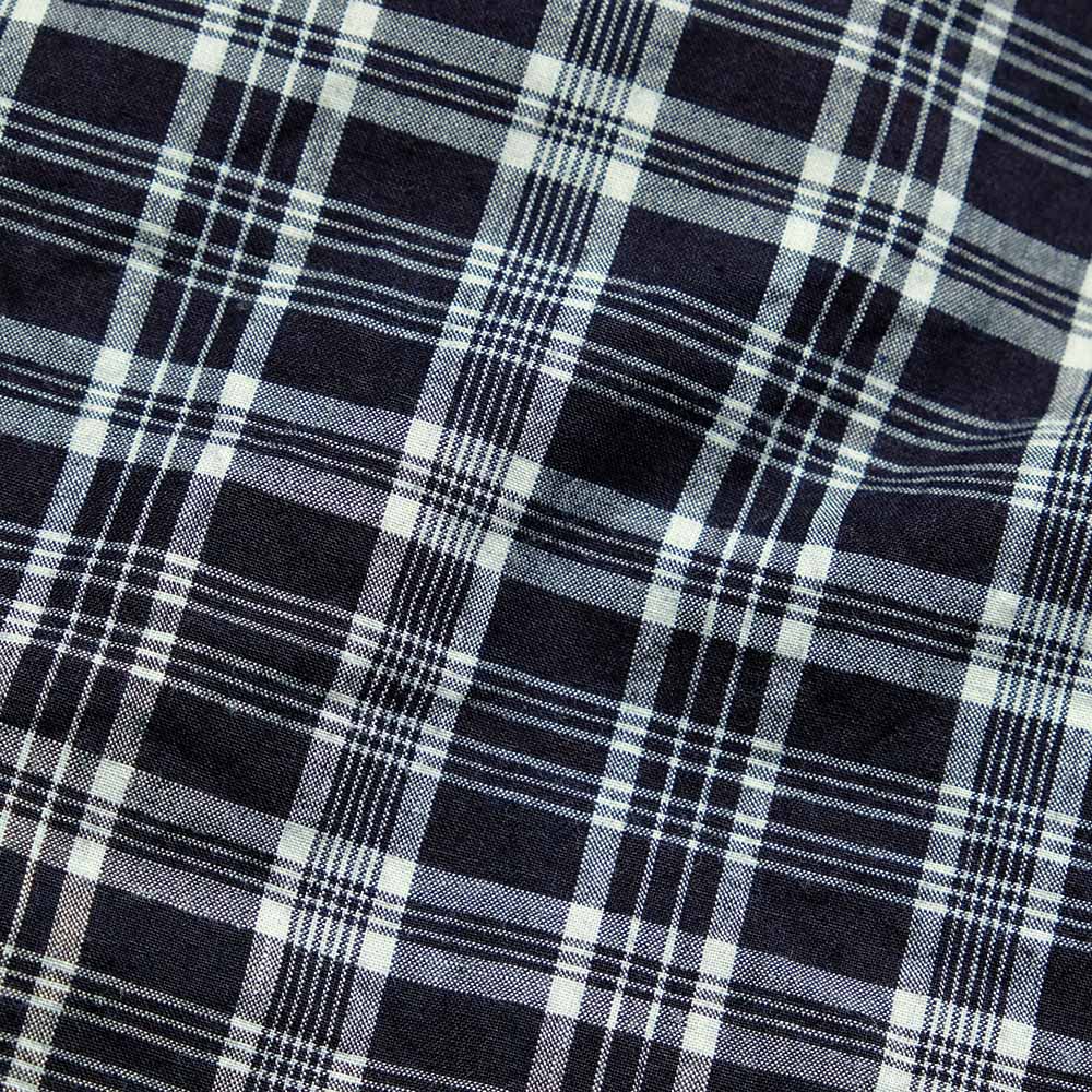 SUGAR CANE - FICTION ROMANCE - 4oz. INDIGO CHECK WORK SHIRT - SC29672
