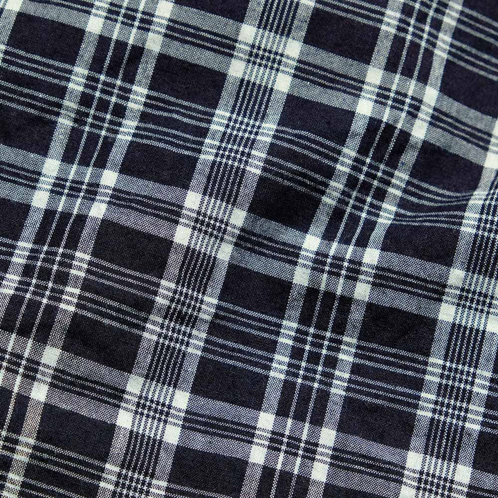 SUGAR CANE - FICTION ROMANCE - 4oz. INDIGO CHECK WORK SHIRT - SC29672