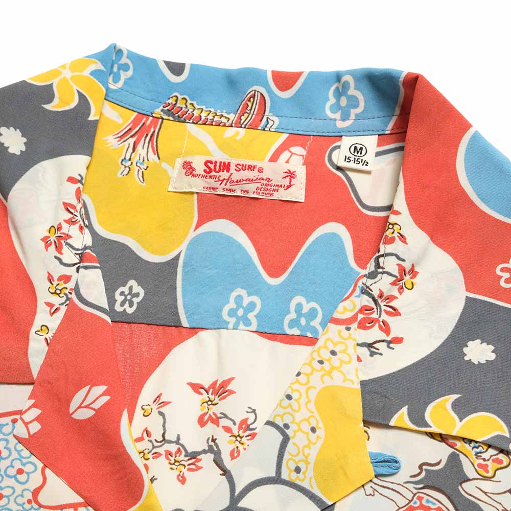 SUN SURF - S/S RAYON HAWAIIAN SHIRT - PARADISE HULA - SS39624