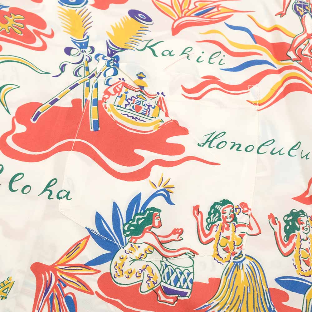 SUN SURF - RAYON HAWAIIAN SHIRT - HAWAIIAN HULA - SS39411