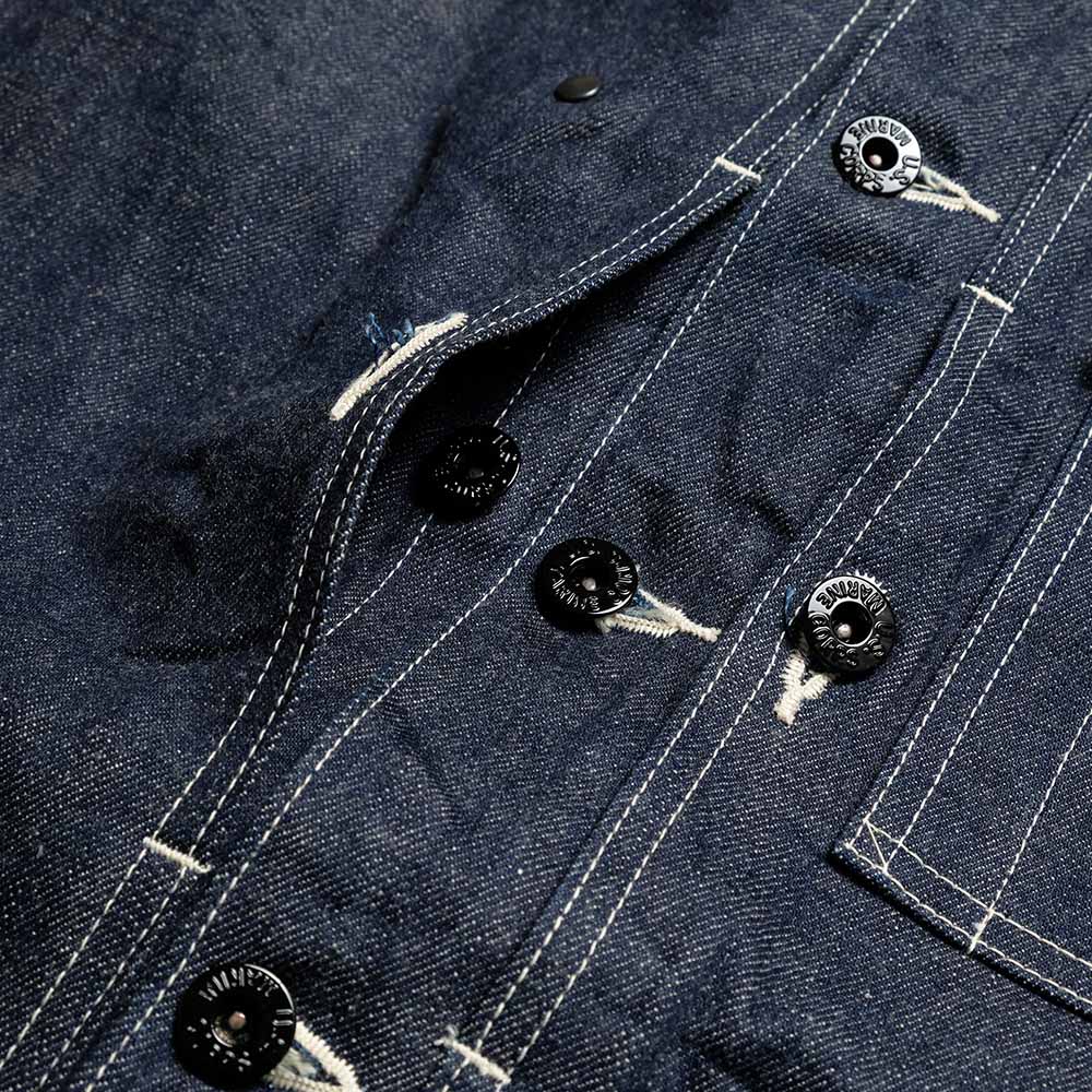 BUZZ RICKSON'S - U.S. MARINE CORPS M-1944 DENIM CIVILIAN UTILITY JACKET - BR15886