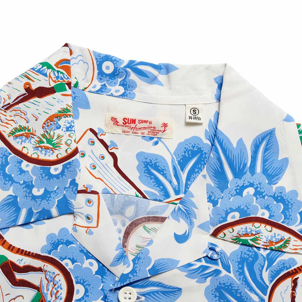SUN SURF - S/S RAYON HAWAIIAN SHIRT - UKULELE MELODY - SS39613