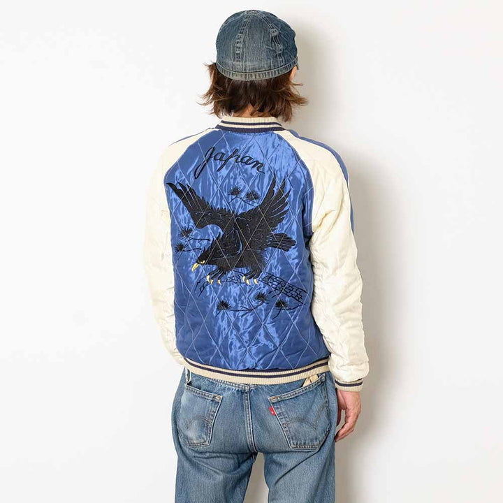 TAILOR TOYO - Velveteen Souvenir Jacket - WHITE DRAGON × BLACK EAGLE - TT15792-138