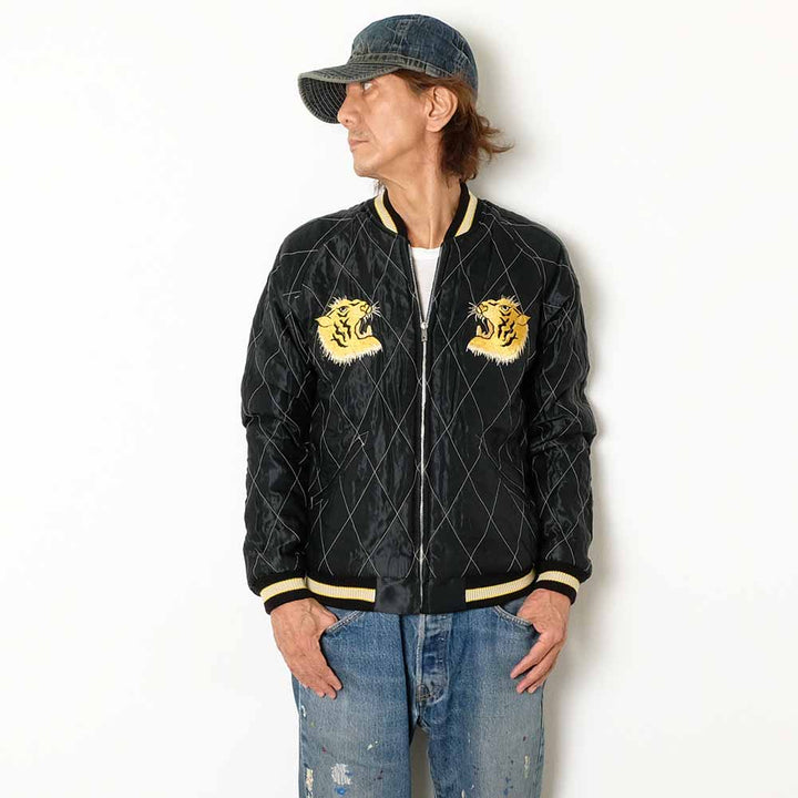 TAILOR TOYO - Velveteen Souvenir Jacket - ROARING TIGER x JAPAN MAP - TT15792-128