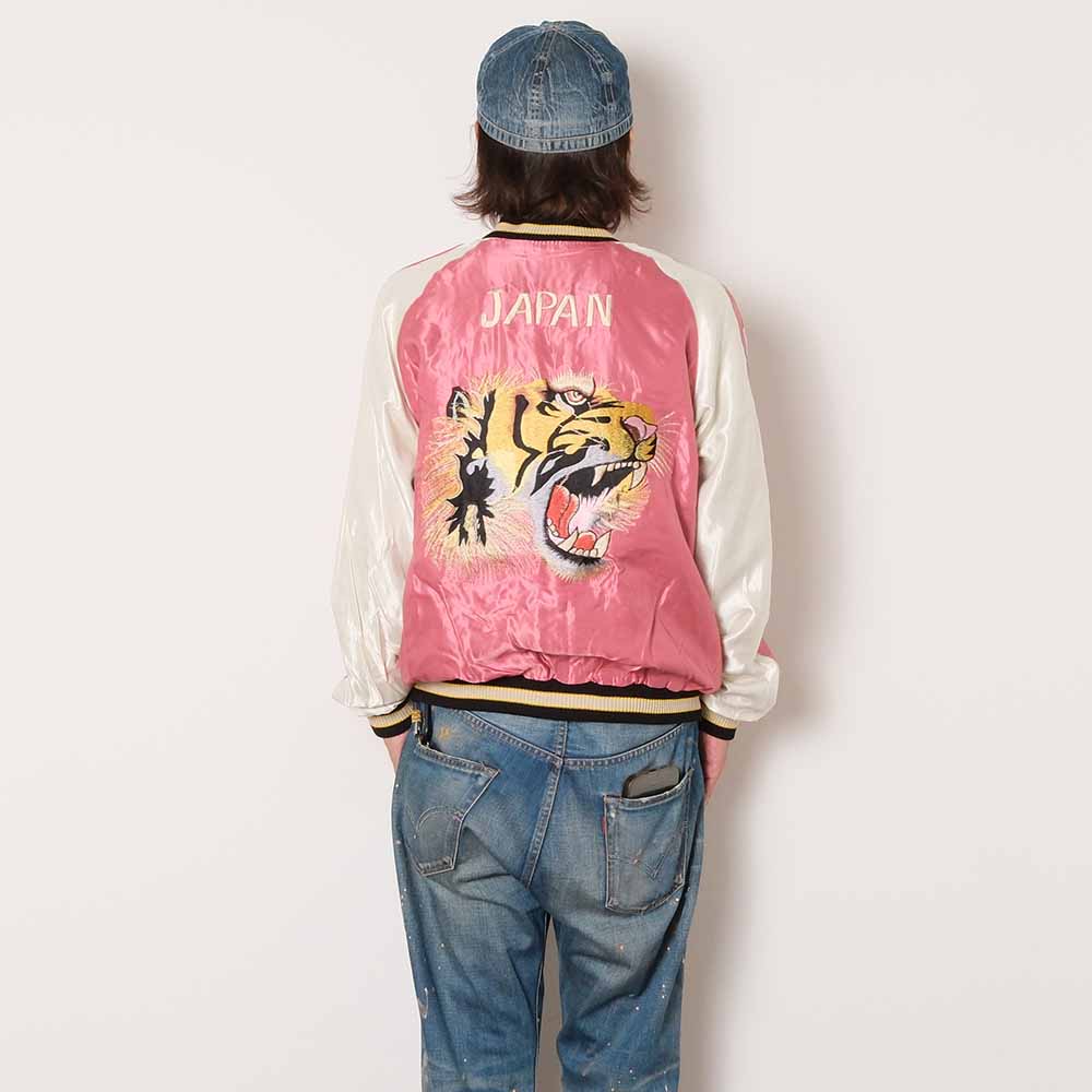TAILOR TOYO - Acetate Souvenir Jacket - WHITE DRAGON x TIGER HEAD - TT15972-219