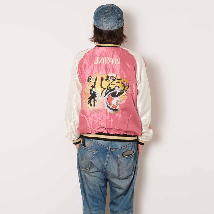 TAILOR TOYO - Acetate Souvenir Jacket - WHITE DRAGON x TIGER HEAD - TT15972-219