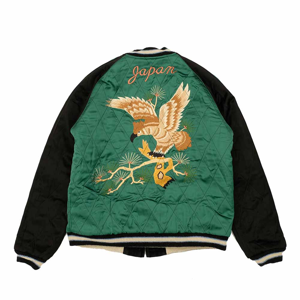 TAILOR TOYO - Mid 1950s Style - Velveteen × Acetate Quilted Souvenir Jacket - Stencil Paint - TOYO ENTERPRISE 60th Anniversary - Special Edition - TIGER HEAD × EAGLE - TT15809