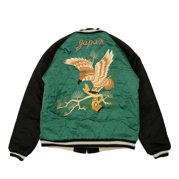 TAILOR TOYO - Mid 1950s Style - Velveteen × Acetate Quilted Souvenir Jacket - Stencil Paint - TOYO ENTERPRISE 60th Anniversary - Special Edition - TIGER HEAD × EAGLE - TT15809