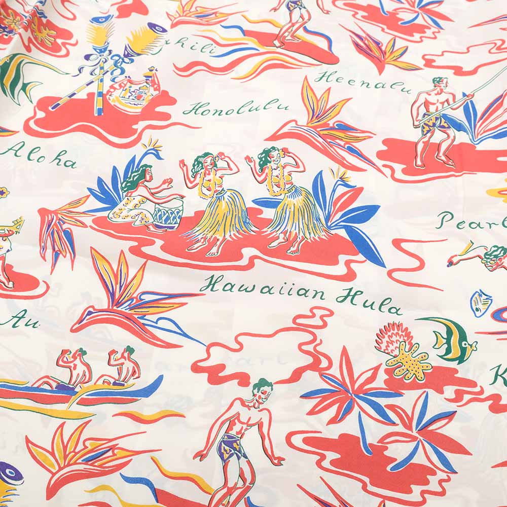 SUN SURF - RAYON HAWAIIAN SHIRT - HAWAIIAN HULA - SS39411