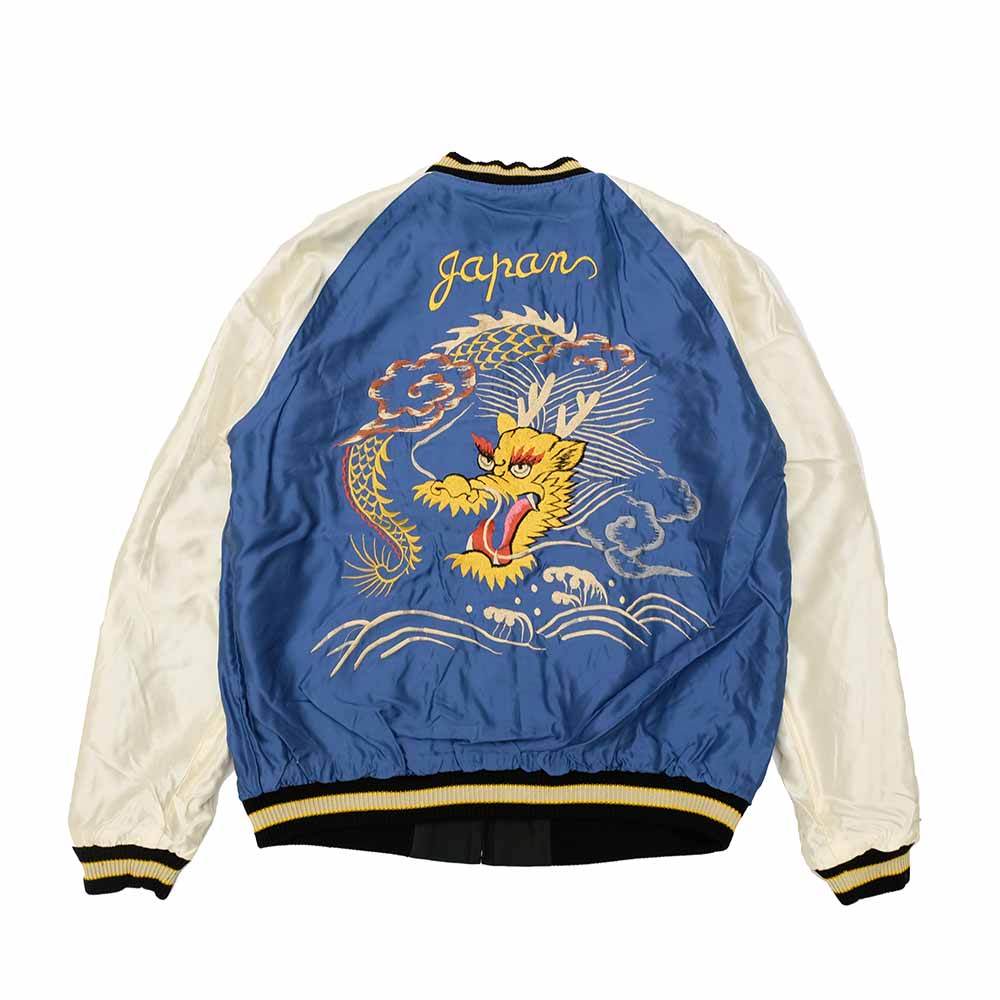 TAILOR TOYO - Acetate Souvenir Jacket - WHITE TIGER × GOLD DRAGON - TT15790-119