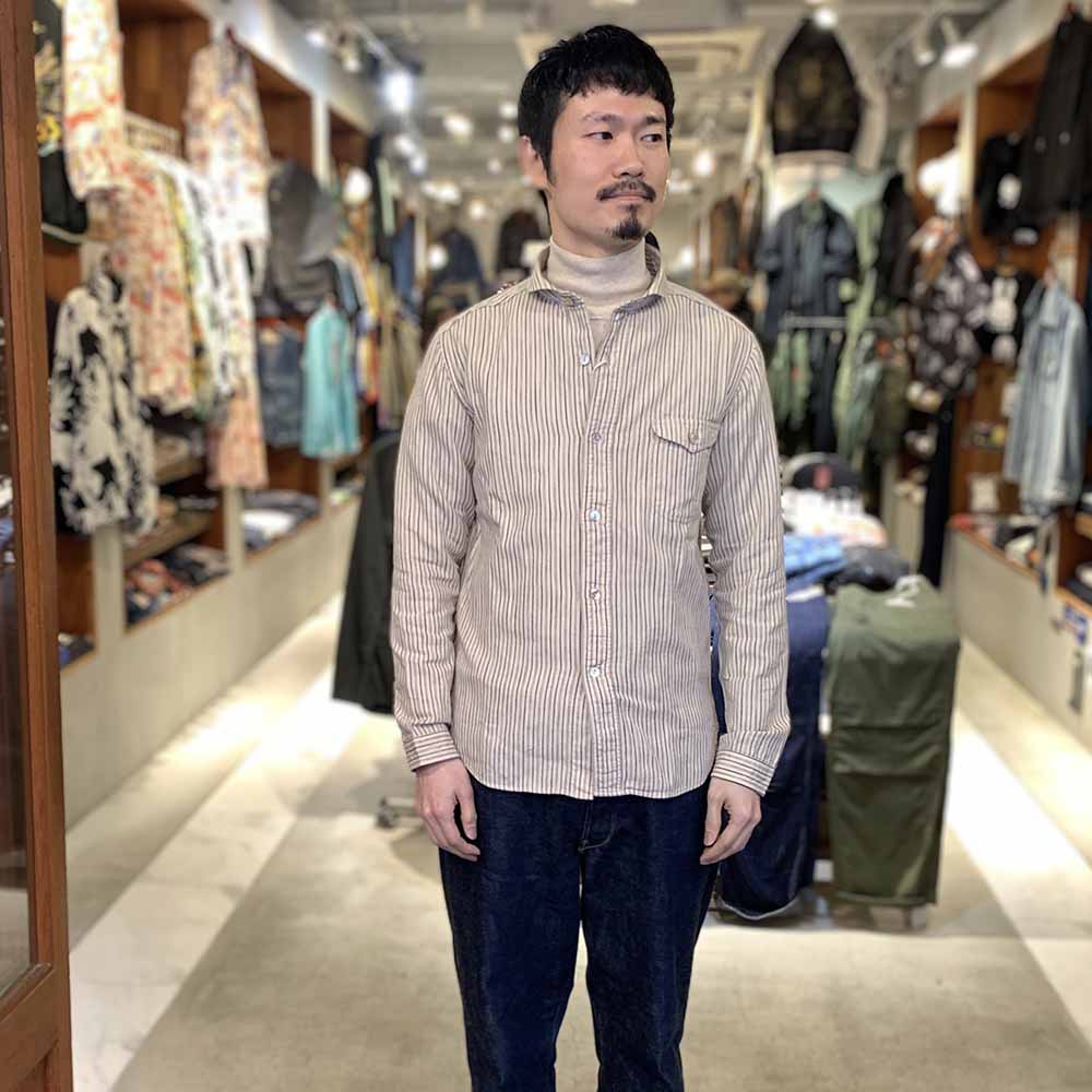 Orgueil - Shawl Collar Shirt - Stripe - OR-5007E