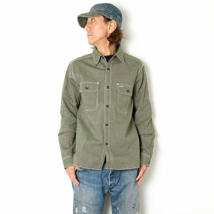 SUGAR CANE - Jean Cord Work Shirt - SC25511