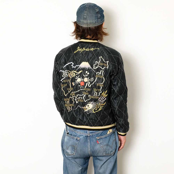 TAILOR TOYO - Velveteen Souvenir Jacket - ROARING TIGER x JAPAN MAP - TT15792-128