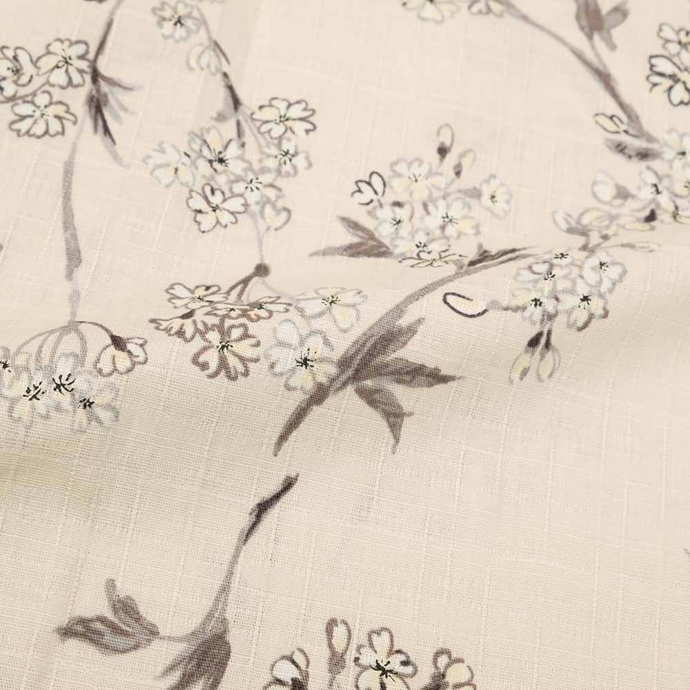 衣櫻 - サザンクロス素材 - 長袖レギュラーシャツ - 枝垂れ桜 - SA1640