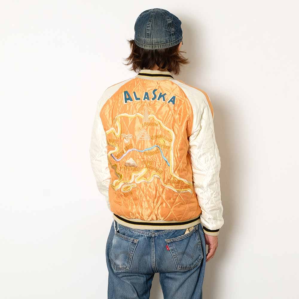 TAILOR TOYO - Velveteen Souvenir Jacket - POLAR BEAR x ALASKA MAP - TT15792-119