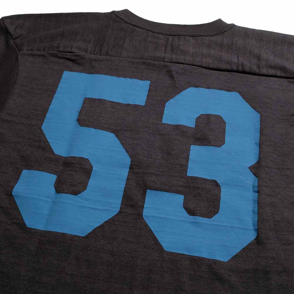 WAREHOUSE - 7/10 SLEEVE FOOTBALL T-SHIRT - BLUE DEVILS - 4063BLU-26