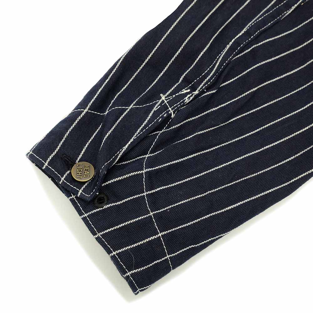 HEADLIGHT - 8oz. SPECIAL WOVEN STRIPE DENIM WORK COAT - HD15647