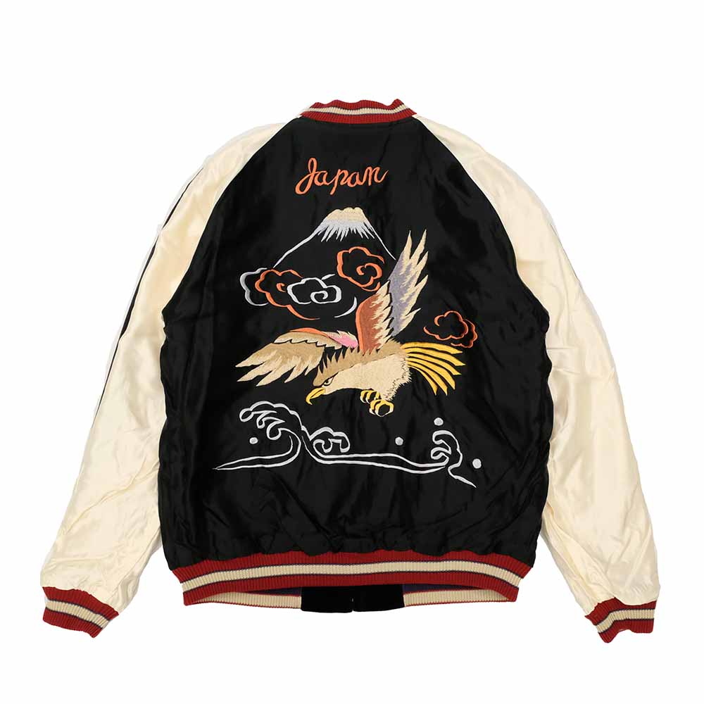 TAILOR TOYO - Velveteen - Two-tone - x Acetate Souvenir Jacket - WHITE DRAGON x EAGLE - TT15795-128