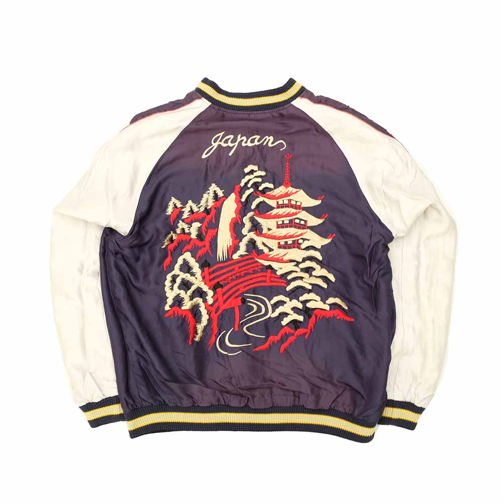 TAILOR TOYO - Acetate Souvenir Jacket - WHITE TIGER x LANDSCAPE - (AGING MODEL) - TT15545-145