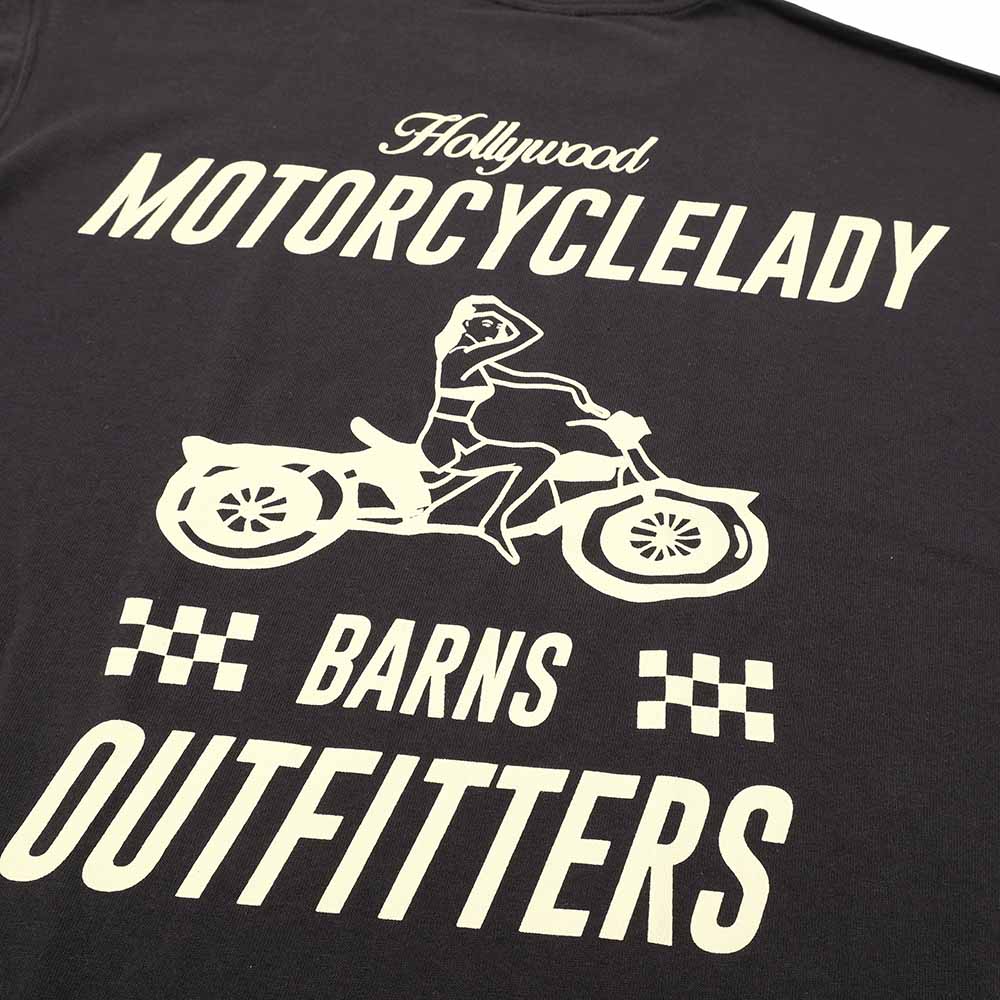 BARNS - BOXY L/S PRINT T-SHIRT - MOTORCYCLELADY - BR-25403