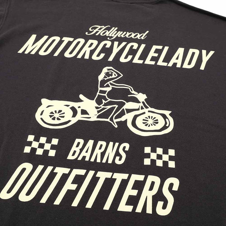 BARNS - BOXY L/S PRINT T-SHIRT - MOTORCYCLELADY - BR-25403
