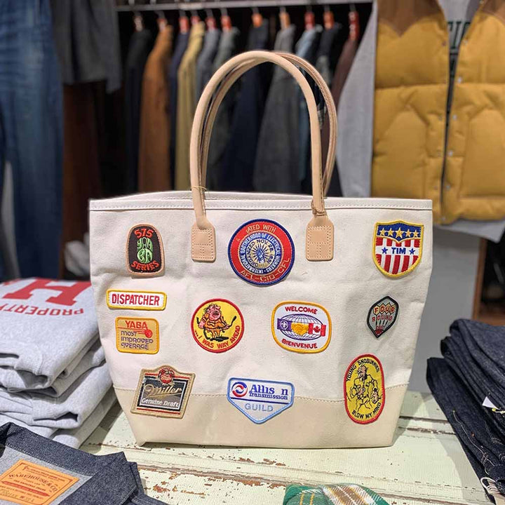 Heritage Leather VINTAGE PATCH DAY TOTE HLC-9212