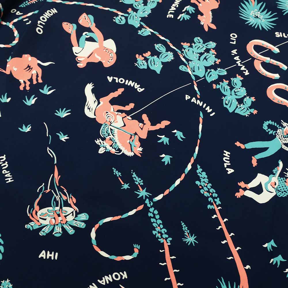 SUN SURF - RAYON HAWAIIAN SHIRT - PANIOLA TOWN - SS39420