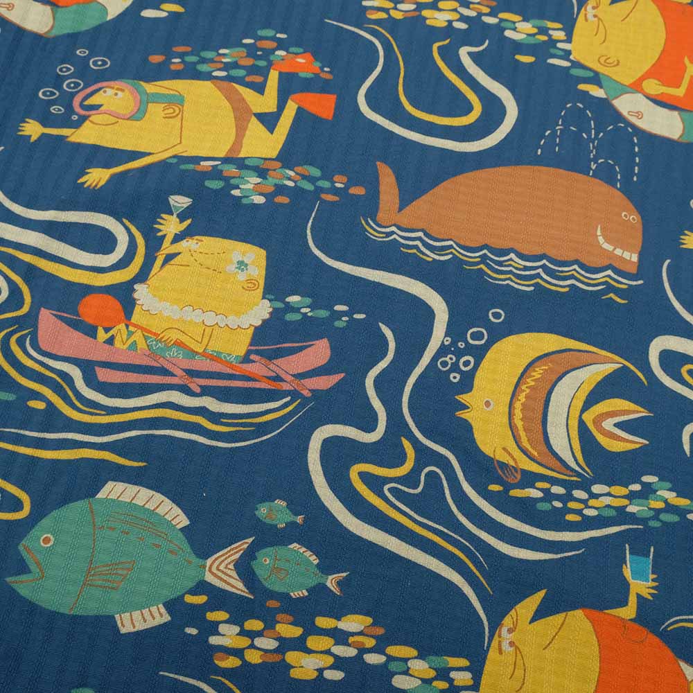 SUN SURF - DOBBY COTTON OPEN SHIRT - OCEAN ACTIVITIES - by 柳原良平 with MOOKIE SS39538