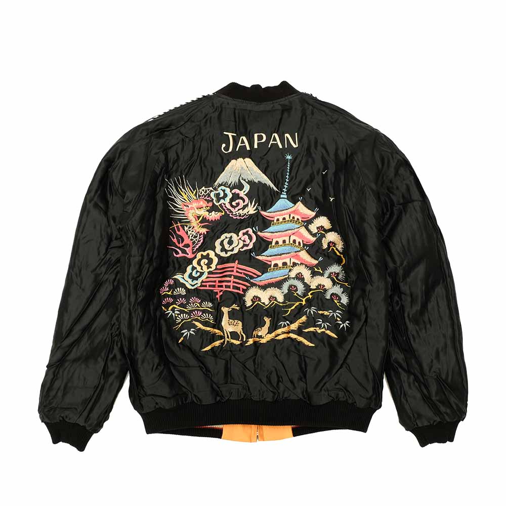 TAILOR TOYO - Acetate Quilted Souvenir Jacket - WHITE TIGER × LANDSCAPE - TT15791-159