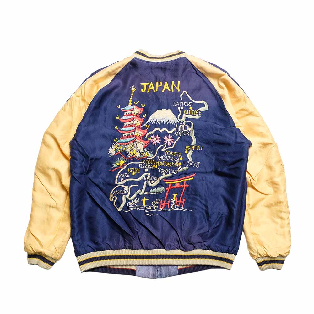 TAILOR TOYO - Acetate Souvenir Jacket - EAGLE ＆ DRAGON x JAPAN MAP - (AGING MODEL) - TT15907-125