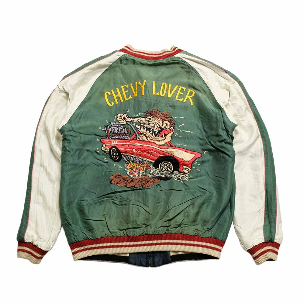 TAILOR TOYO - Acetate Souvenir Jacket AGING MODEL - TIGER HEAD x CHEVY LOVER - TT15878-119