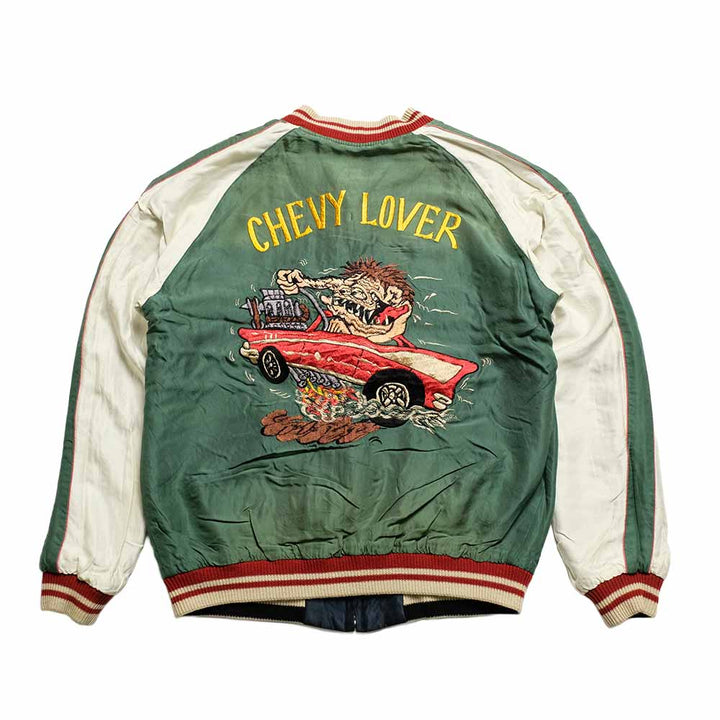 TAILOR TOYO - Acetate Souvenir Jacket AGING MODEL - TIGER HEAD x CHEVY LOVER - TT15878-119